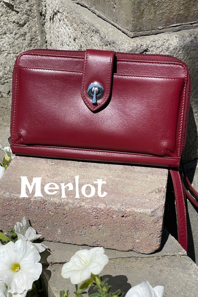 phone crossbody merlot